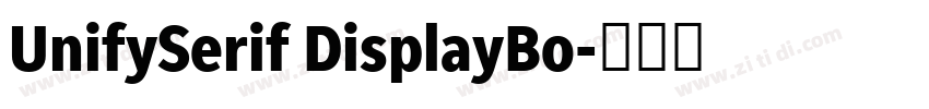 UnifySerif DisplayBo字体转换